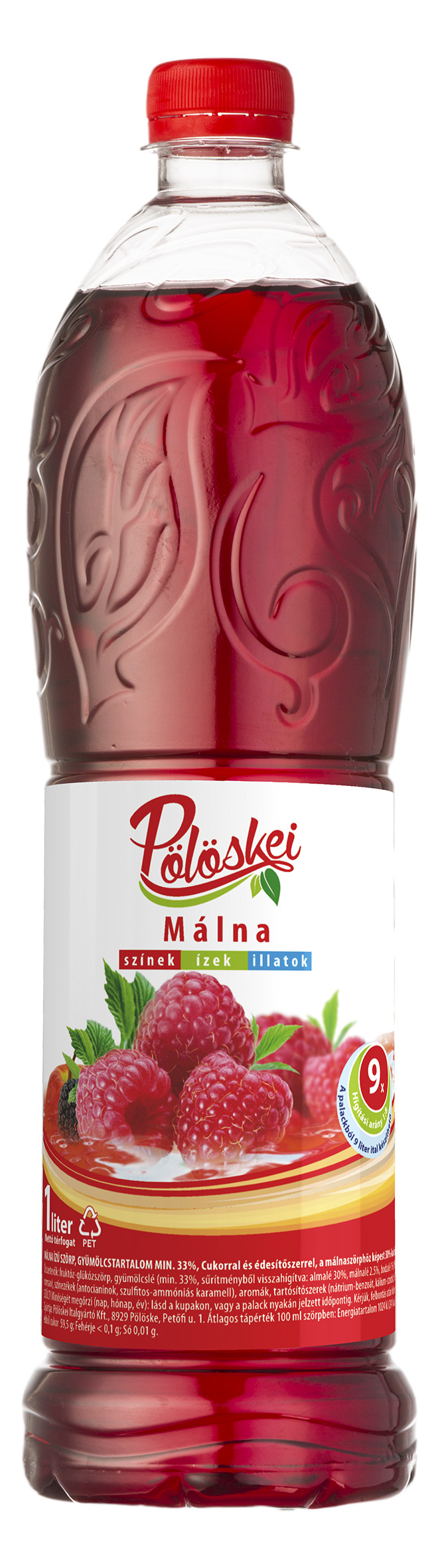 Pölöskei Málna ízű szörp 50% 1L